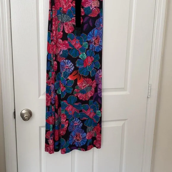 NWT FARM Rio Floral Velvet Neckline Halter Dress S Dark Romantic Whimsygoth - Picture 6 of 10